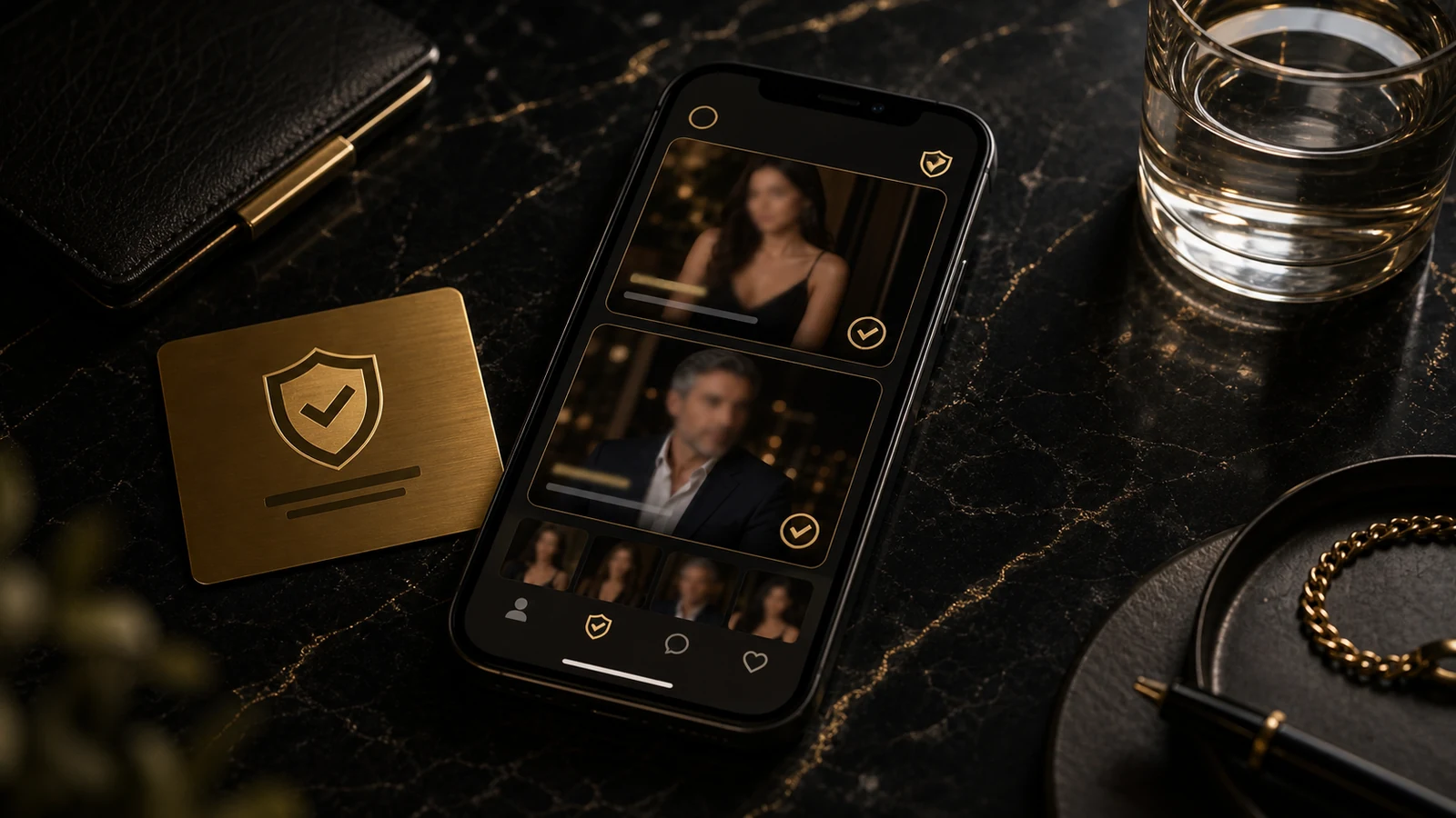 Teléfono con interfaz premium de perfiles verificados